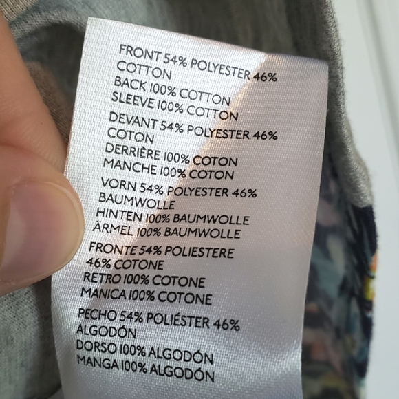 Maeve by Anthropologie Suzanne Puff Short Sleeve Mixed Floral Gray Top XL - Picture 9 of 10